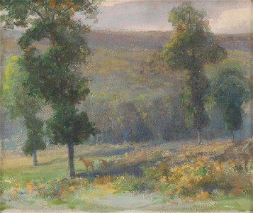 Ľudovít Čordák - Lesík so srnami - O 24 - East Slovak Gallery