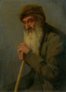Ľudovít Čordák - Study of a Seated Old Man - O 3939 - Slovak National Gallery