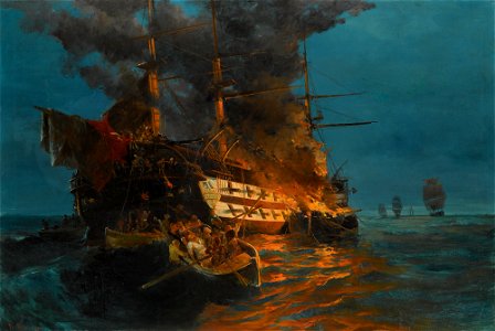 Κωνσταντίνος Βολανάκης - Το κάψιμο της τουρκικής φρεγάτας