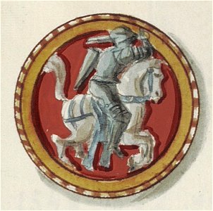 Žygimont Stary, Pahonia. Жыгімонт Стары, Пагоня (B. Starzyński, 1875-1900)