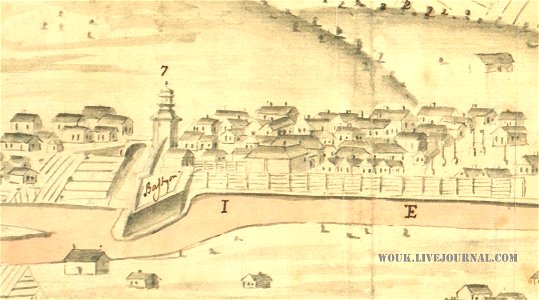 Škłoŭ, Aršanskaja brama. Шклоў, Аршанская брама (J. Fontana, 1769-78)