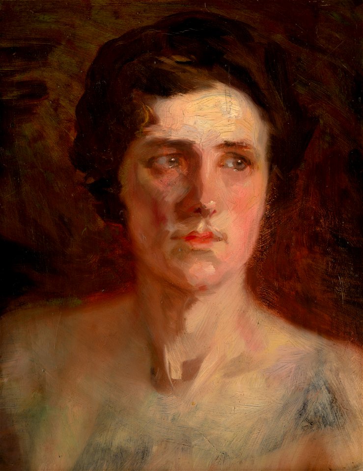 Ľudovít Pitthordt - Head Study of a Woman - O 1168 - Slovak National Gallery