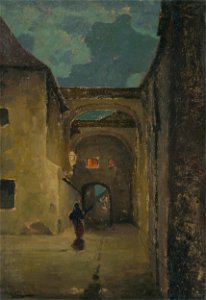 Ľudovít Čordák - Alley in the Evening - O 3852 - Slovak National Gallery