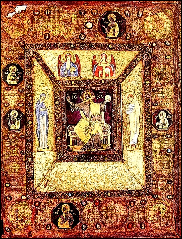 Ι.Μ. Διονυσίου. Ξυλόγλυπτο κάλυμμα του κώδικα αρ. 33. 13ος-14ος αιώνας