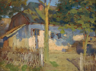 Ľudovít Čordák - Pred domom - O 205 a - East Slovak Gallery
