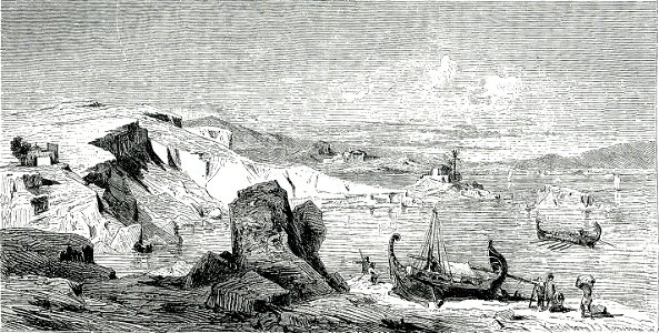 Άποψη της Αθήνας από τα Πειραϊκά βράχια - Falke Jacob Von - 1887