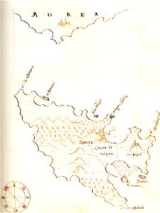 Χάρτης της Ζακύνθου - Millo Antonio - 1582-1591