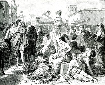 Η αγορά των ανθέων στην Αθήνα - Falke Jacob Von - 1887