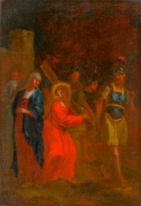 Štefan Schaller - Ježiš sa stretá so svojou matkou. Štúdia ku Krížovej ceste IV. - O 4120 - Slovak National Gallery