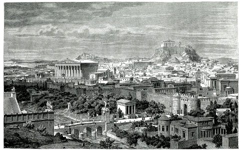 Η Αθήνα στα χρόνια του Αδριανού Άποψη από ανατολικά - Falke Jacob Von - 1887