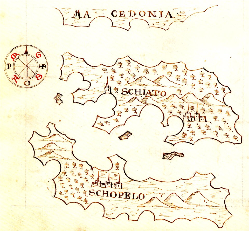 Χάρτης της Σκοπέλου και της Σκιάθου - Millo Antonio - 1582-1591
