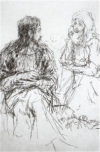 Ілля Рєпін Христос і Нікодим. 1887
