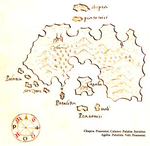 Χάρτης της Καλύμνου - Antonio Millo - 1582-1591