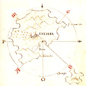 Χάρτης της νήσου Ίσκια (Ιταλία) - Millo Antonio - 1582-1591
