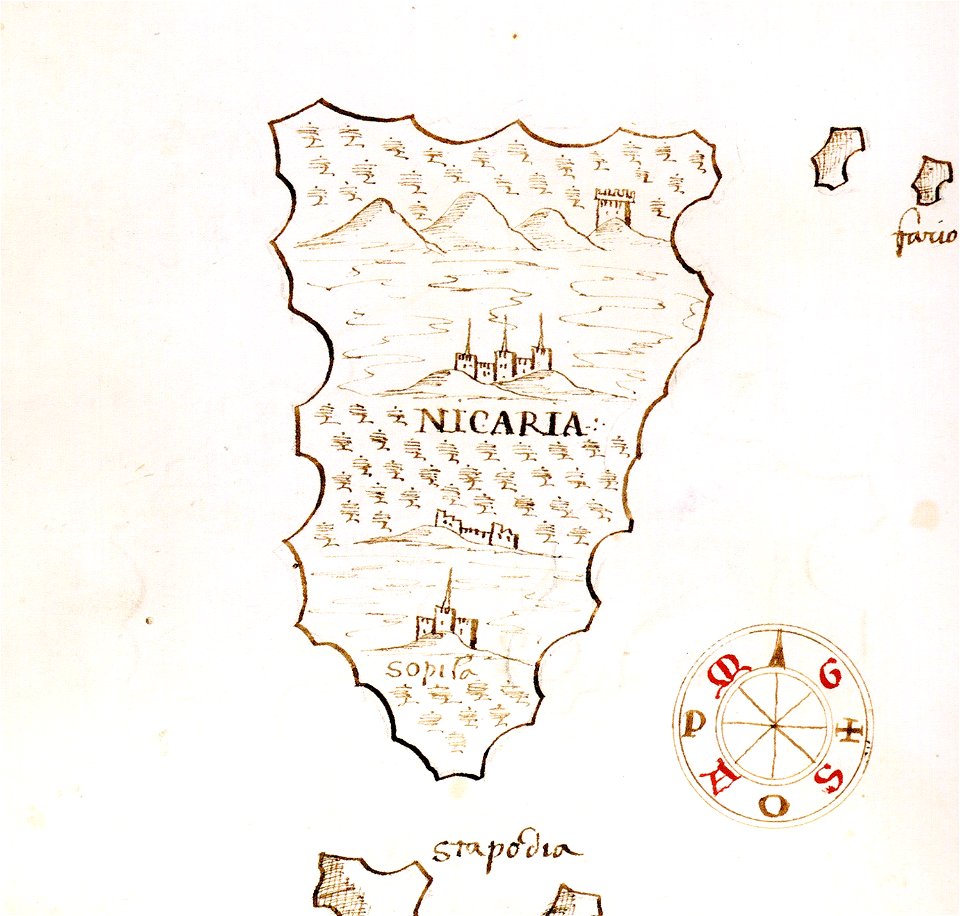 Χάρτης της Ικαρίας - Millo Antonio - 1582-1591