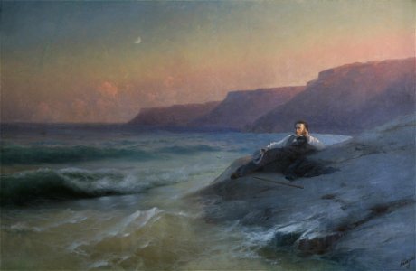 Пушкин на берегу черного моря картина айвазовского