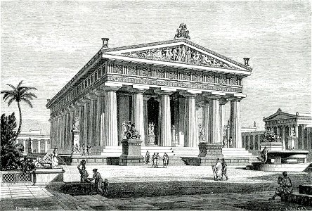 Ο ναός του Ποσειδώνα στο Παίστο της Μεγάλης Ελλάδας, όπως ήταν στη - Falke Jacob Von - 1887