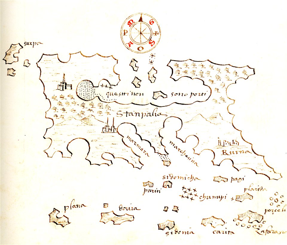 Χάρτης της Αστυπάλαιας - Millo Antonio - 1582-1591