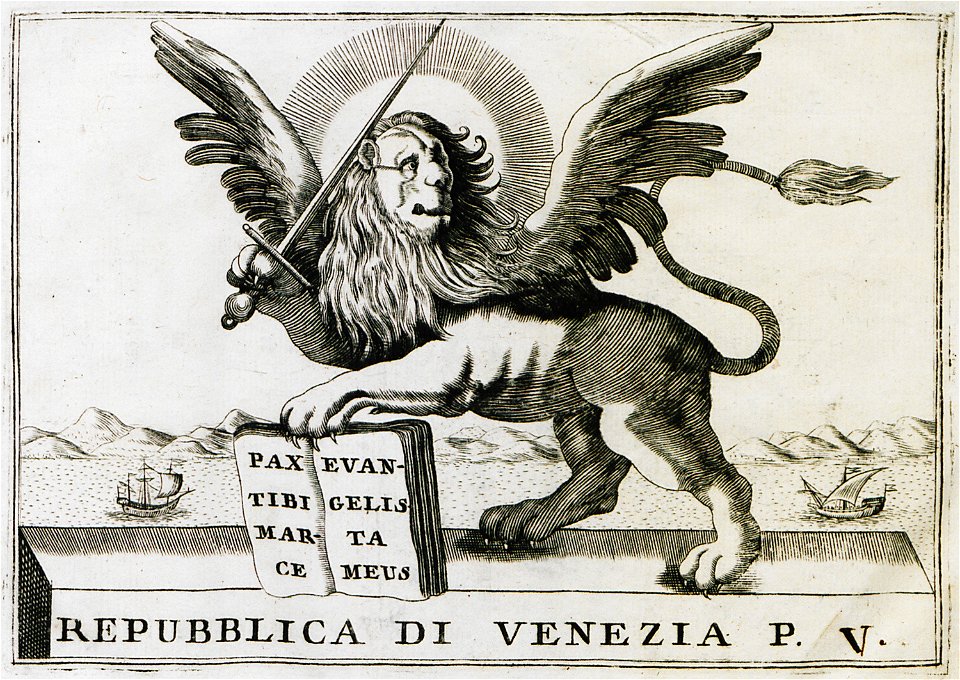 Προμετωπίδα- ο Λέων της Βενετίας - Coronelli Vincenzo Maria - 1708