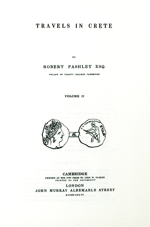 Σελίδα τίτλου β΄τόμου - Pashley Robert - 1837