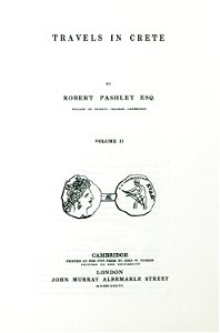 Σελίδα τίτλου β΄τόμου - Pashley Robert - 1837