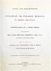 Σελίδα τίτλου - Dodwell Edward - 1834