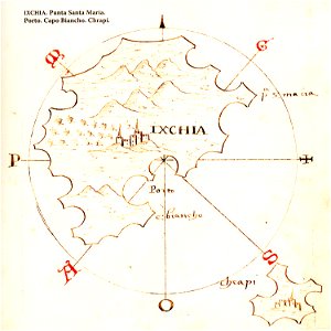 Χάρτης της νήσου Ίσκια - Ιταλία - Antonio Millo - 1582-1591