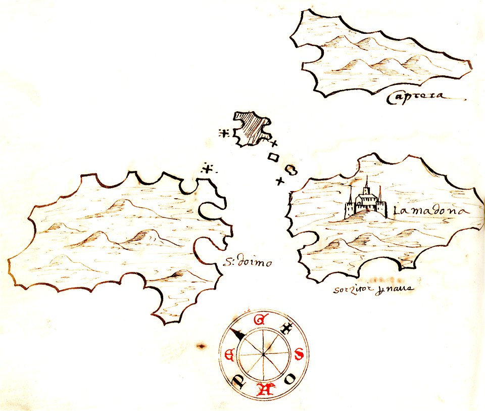 Χάρτης των νησιών Τρέμιτι - Millo Antonio - 1582-1591