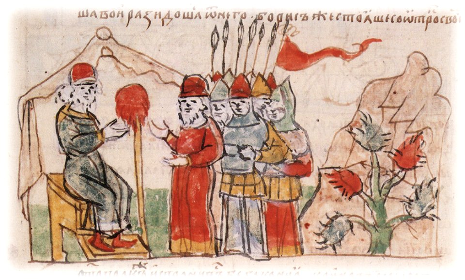 Борис радиться зі своєю дружиною на Альті