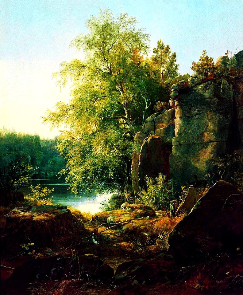 Вид на острове Валааме (Шишкин, 1858)