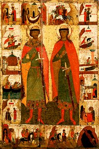 Борис и Глеб с житием - Google Art Project