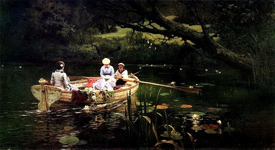 В. Д. Поленов. На лодке. Абрамцево. 1880