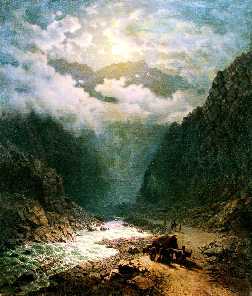 И. Н. Занковский. Река в ущелье