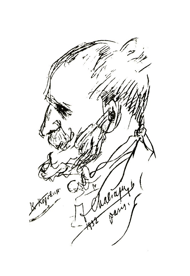 Кonstantin Korovin by Feodor Chaliapin 1932