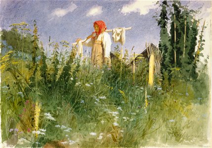 Девочка с бельем (Крамской)