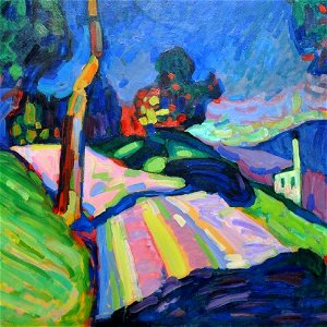 Кандинский Осенний пейзаж, Мурнау 1908