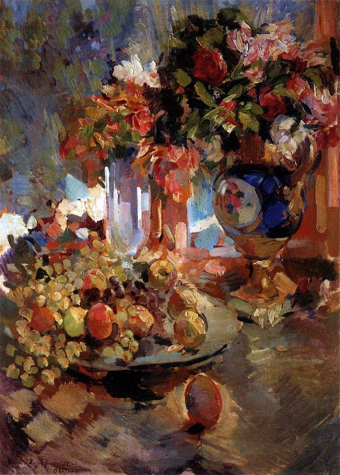 Коровин Натюрморт с синей вазой (1922)