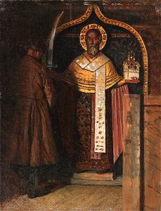 Икона Николы с верховьев реки Пинеги (Верещагин)