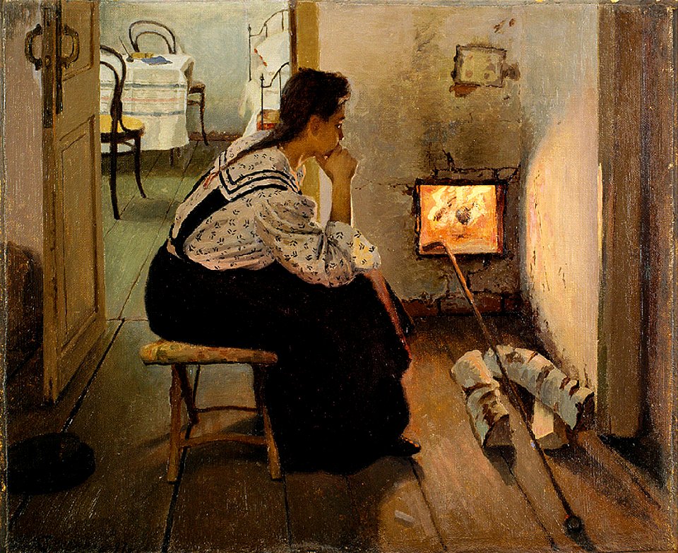 Калиниченко Я.Я. - Думы у печки - 1897