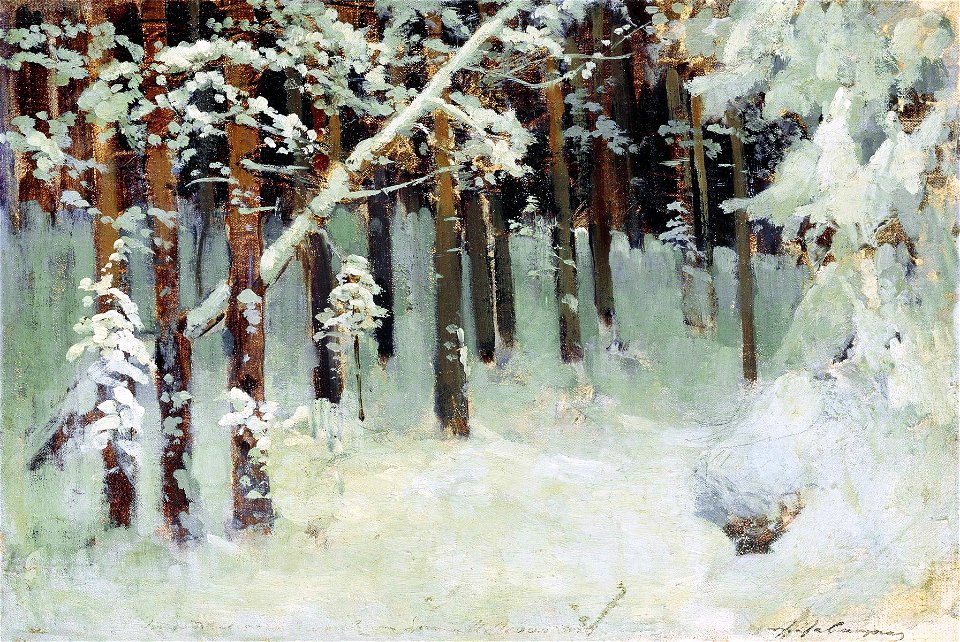 Левитан Лес зимой
