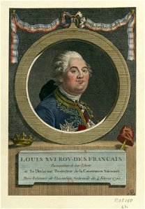 Людовик XVI король французов. Free illustration for personal and commercial use.