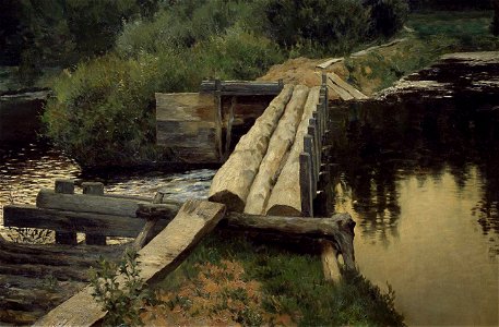 Левитан У омута detail1