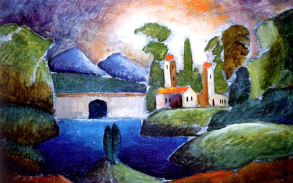 Машков И. И., Пейзаж с башнями. 1911г