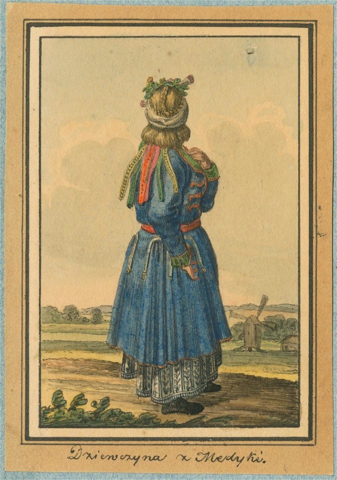 Медика. Дівчина в святковому одязі. 1838