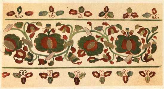 Мотиви українського орнаменту. 1902. №17. Вишивка шовком і золотом