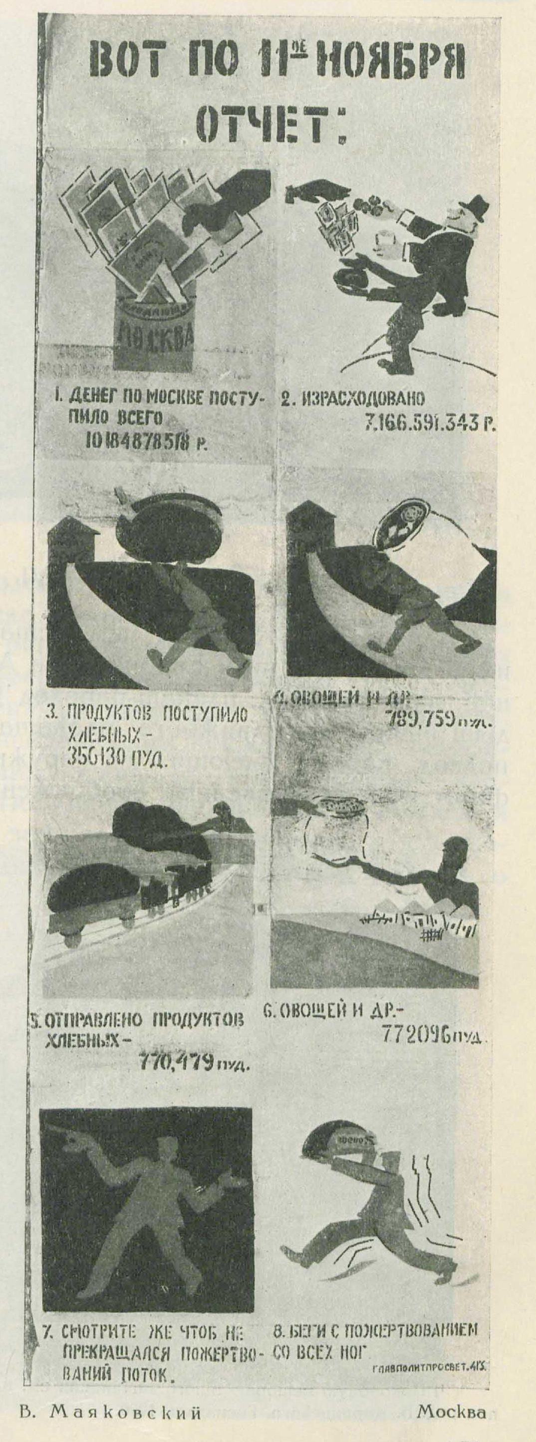 Маяковский. Вот по 11 ноября отчет
