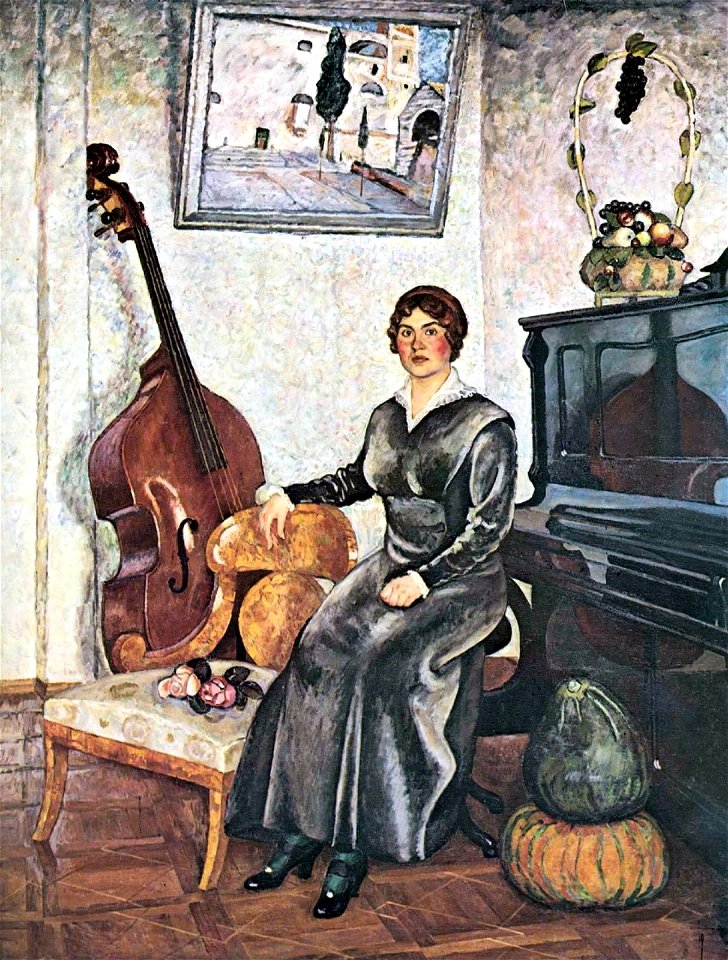 Машков И. И., Дама с контрабасом. 1915г
