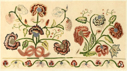 Мотиви українського орнаменту. 1902. №26. Вишивка кольоровою вовною, золотом і сріблом