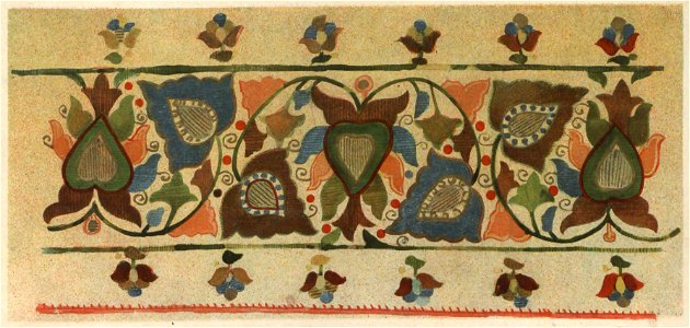 Мотиви українського орнаменту. 1902. №15. Вишивка кольоровими нитками та золотом