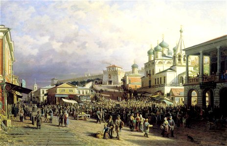 Нижний посад (базар) в Нижнем Новгороде.